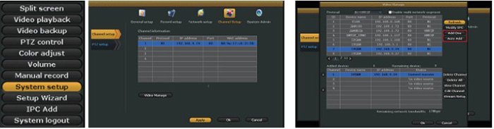 MVTEAM Wireless NVR Menu