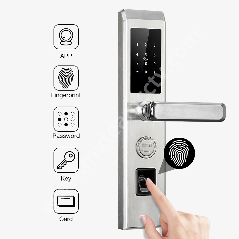 Remote Door Lock Fingerprint Recognition House Front Door Lock for Home Security