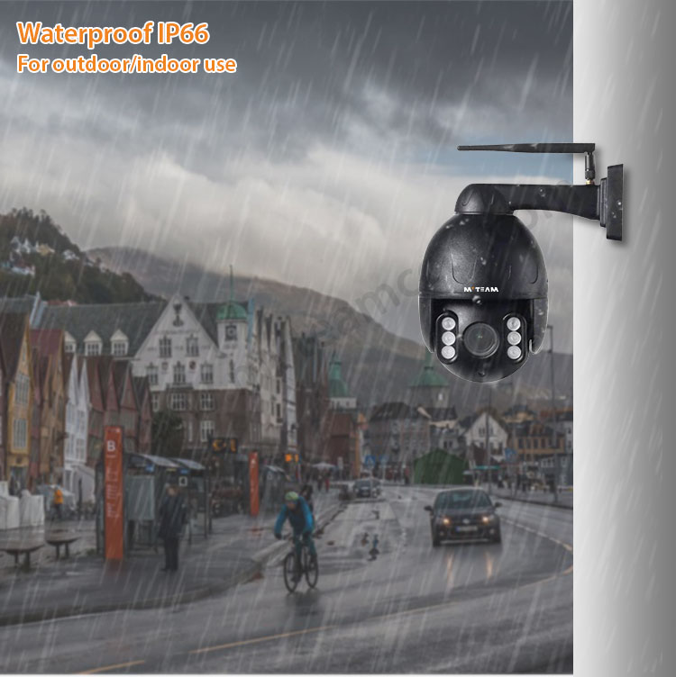 Vandal Proof Metal Housing 2.5 Inch Mini PTZ Camera 4X Zoom Waterproof IP66 1080P Smart Home WiFi Security Camera