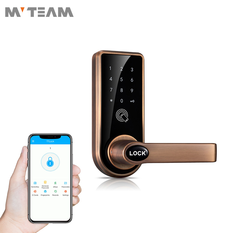 American Standard Türschloss Telefongesteuertes Bluetooth APP SMS WiFi Elektronische Sicherheit Keyless Digital Smart Türschloss
