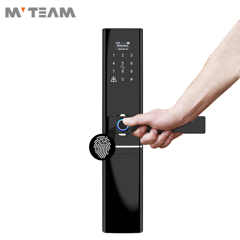 Eingangstürschloss-Set mit elektronischem Smart Fingerprint-Türschloss für Wohngebäude mit Riegelverschluss