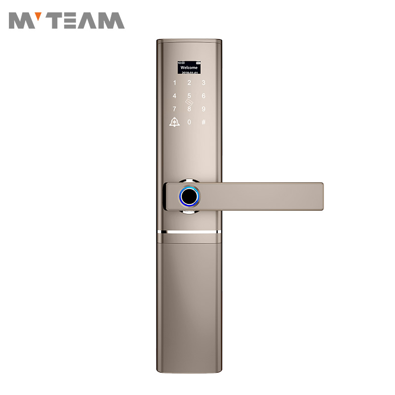 Serrure de porte d'entrée avec pêne dormant Serrure de porte à empreinte digitale électronique