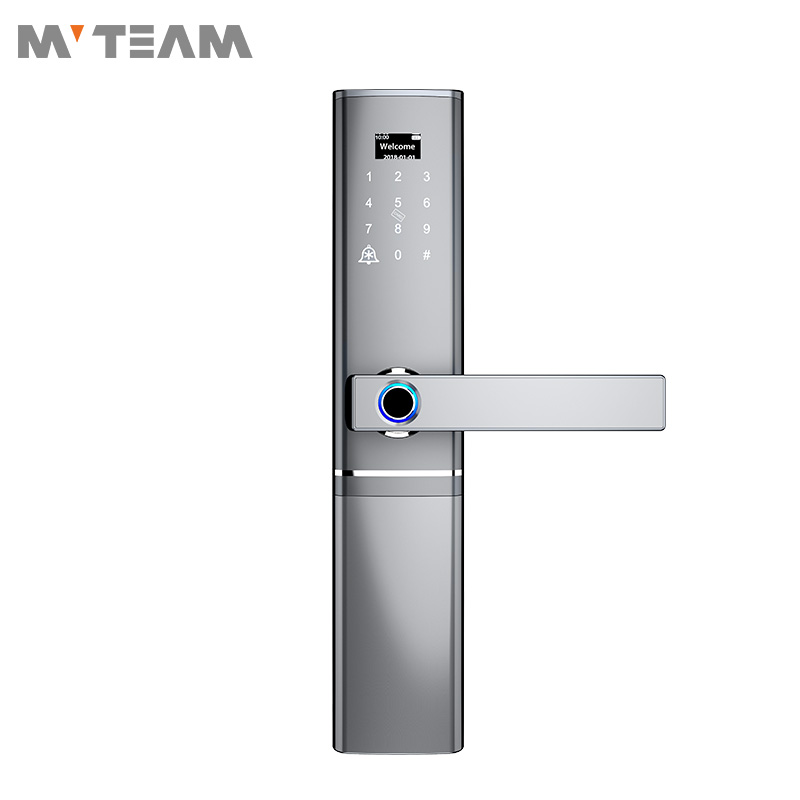 Serrure de porte d'entrée avec pêne dormant Serrure de porte à empreinte digitale électronique