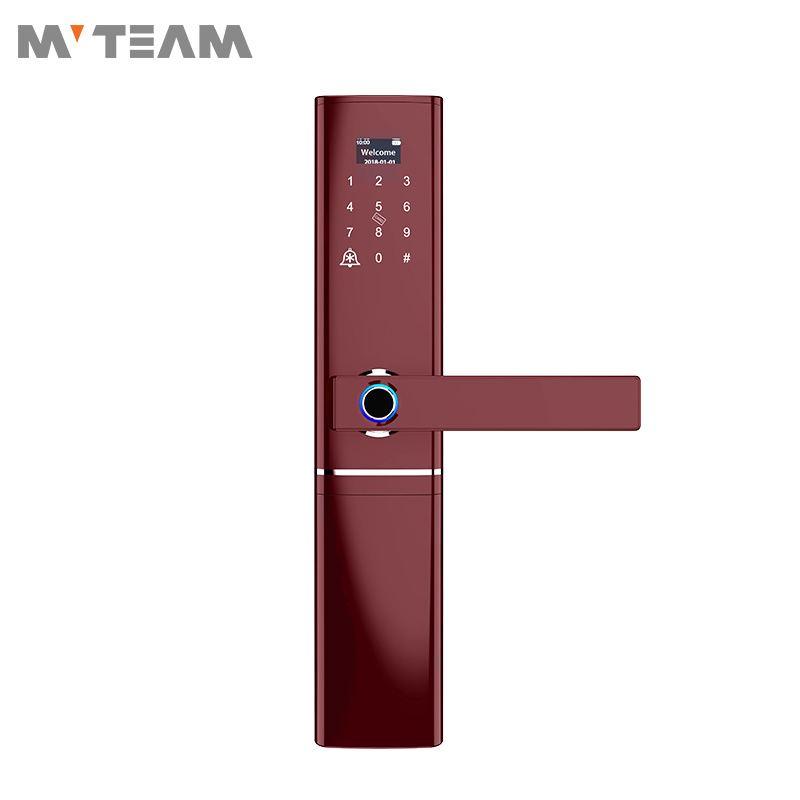Serrure de porte d'entrée avec pêne dormant Serrure de porte à empreinte digitale électronique