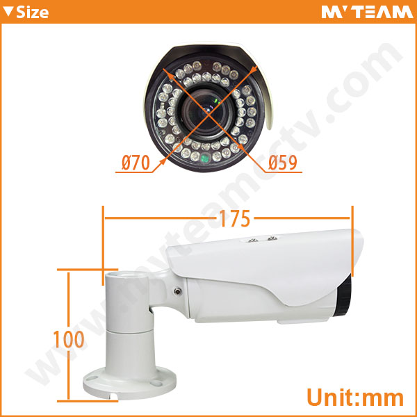 قادم جديد! 4X زووم بصري كاميرا AHD مقاوم للماء مع 2.8-12mm بمحركات عدسة varifocal (MVT-AH46PZ)