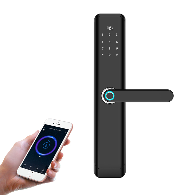 Nouveau Design Touchless APP WiFi Bluetooth Contrôle Smart Lock Pour Porte D'empreintes Digitales Maison Appartement Serrures Avec Tuya Ou TTLock APP