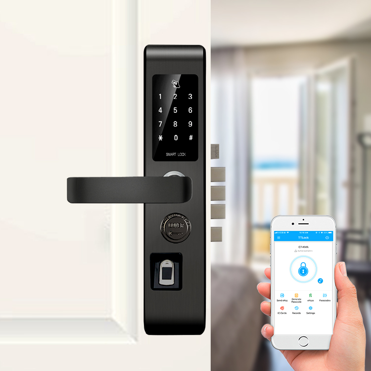 WiFi Smart Front Door Lock Safe And Intelligent Keyless Life Luxurious Stainless Steel Fingerprint Bluetooth Smart Lock