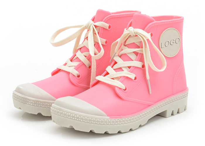 HFB-004 lace up à la mode dames bottes de pluie de cheville