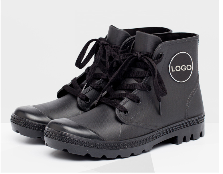 HFB-005 hommes noirs style à la mode bottes de pluie chaussures
