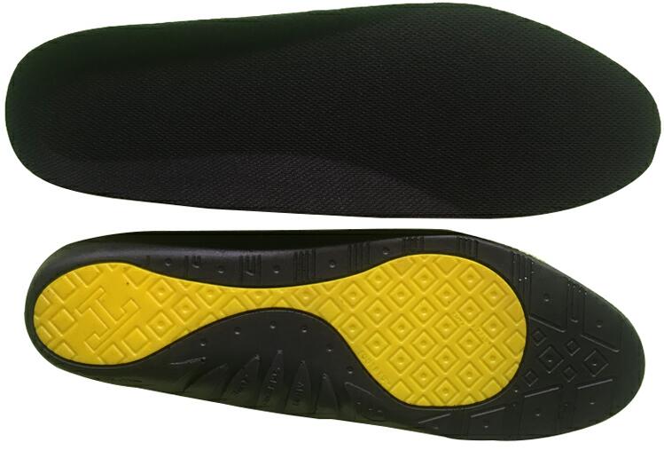 China HSI-0109 Black anti slip shock absorption soft invisible height increase PU insoles for safety shoes manufacturer