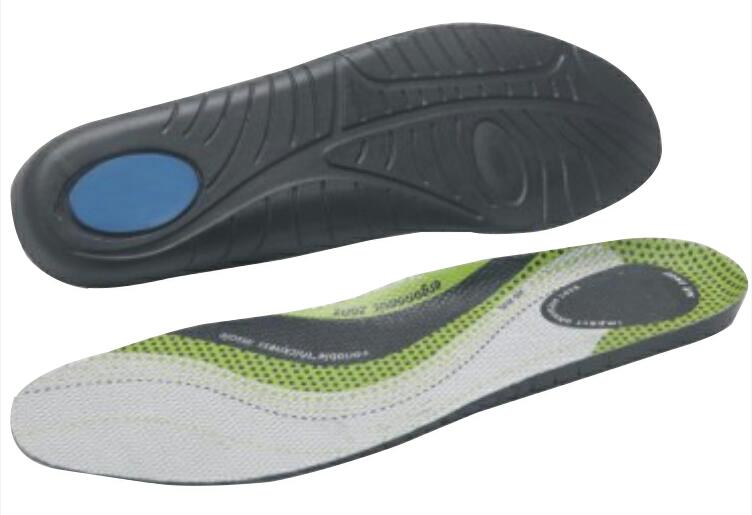 China HSI-018 Shock absorption customized logo anti slip whole printing men anti fatigue PU insoles manufacturer