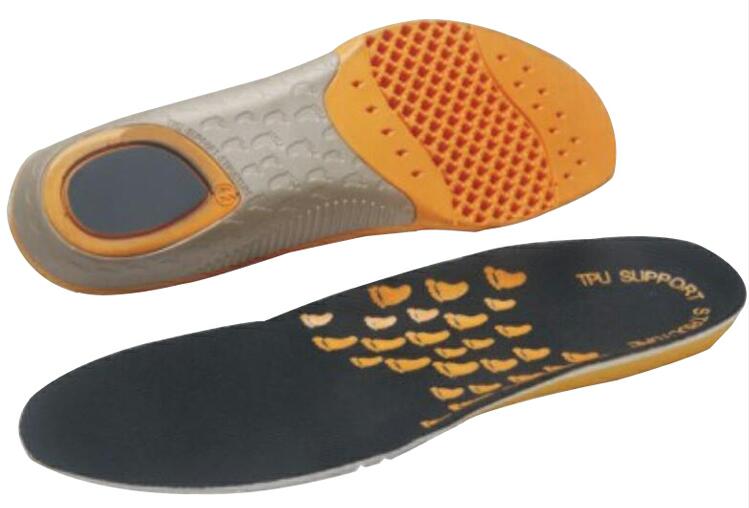China HSI-033 Custom shock absorption height increase TPU support PU insoles for safety shoes manufacturer