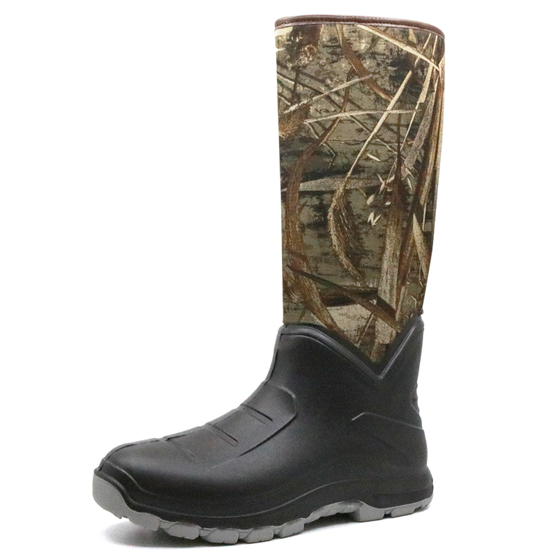 China PUB02 Anti slip water proof chemical resistant composite toe PU safety rain boots manufacturer