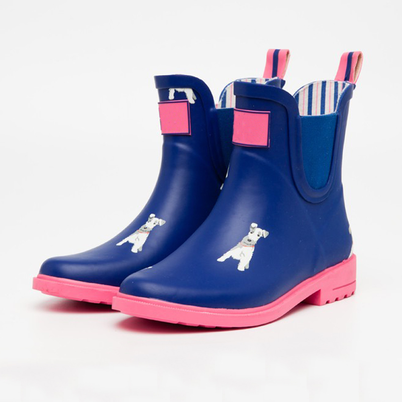 China RB-002 beautiful unique style ladies rubber boots manufacturer
