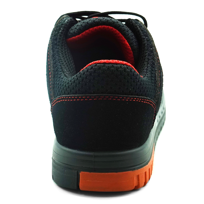 China SMR09 Black suede leather metal free fiberglass toe sport type safety shoes for work manufacturer