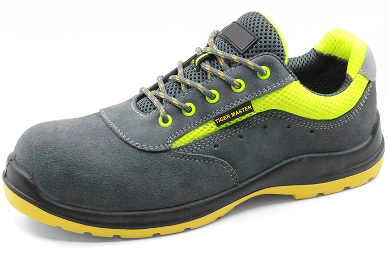 China SU027G lightweight breathable plastic toe cap sport type work shoes safety manufacturer