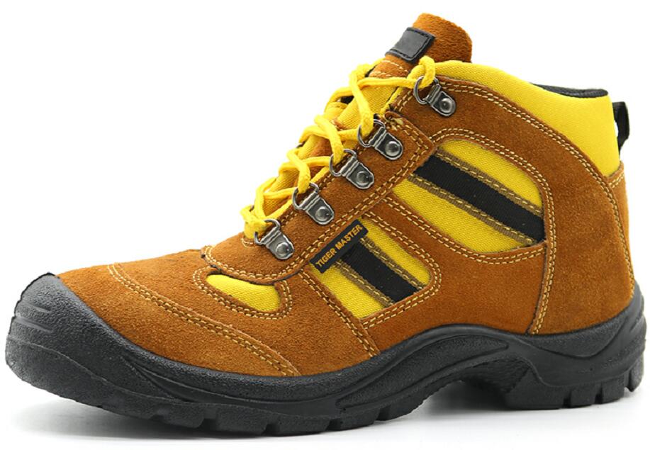 China TM3015 Brown suede leather anti slip comfortable anti impact cheap safety shoes sport manufacturer