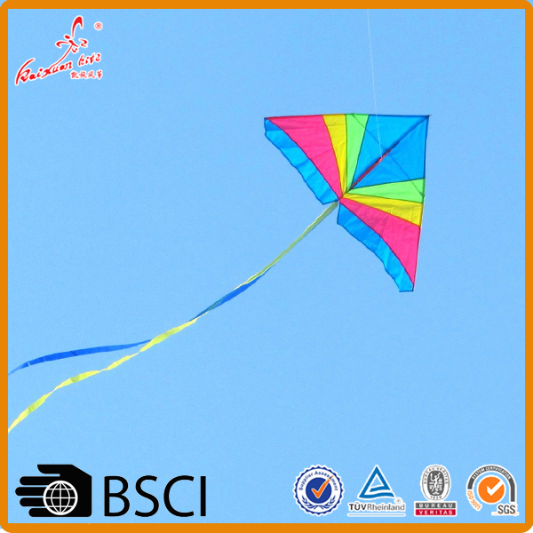 Cerf-volant arc-en-ciel de haute qualité Outdoor Fun Sports cerf-volant Factory Child Triangle Color Kite