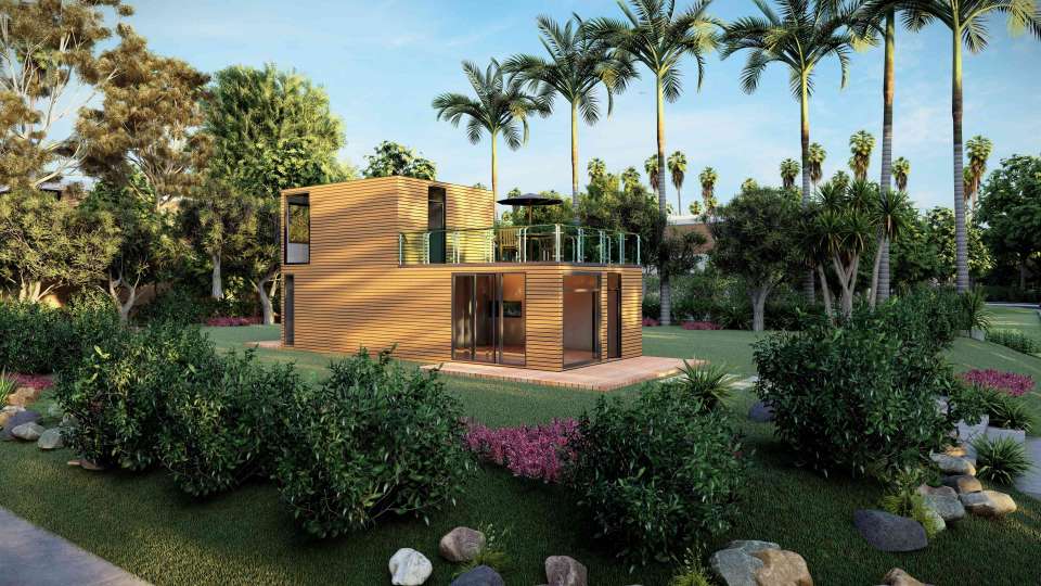 Konut - (Heya-2X03) Yatak Odası Ve Salon İnşaat Firmaları ile 2 Katlı Yeni Prefabrik Konteyner Ev