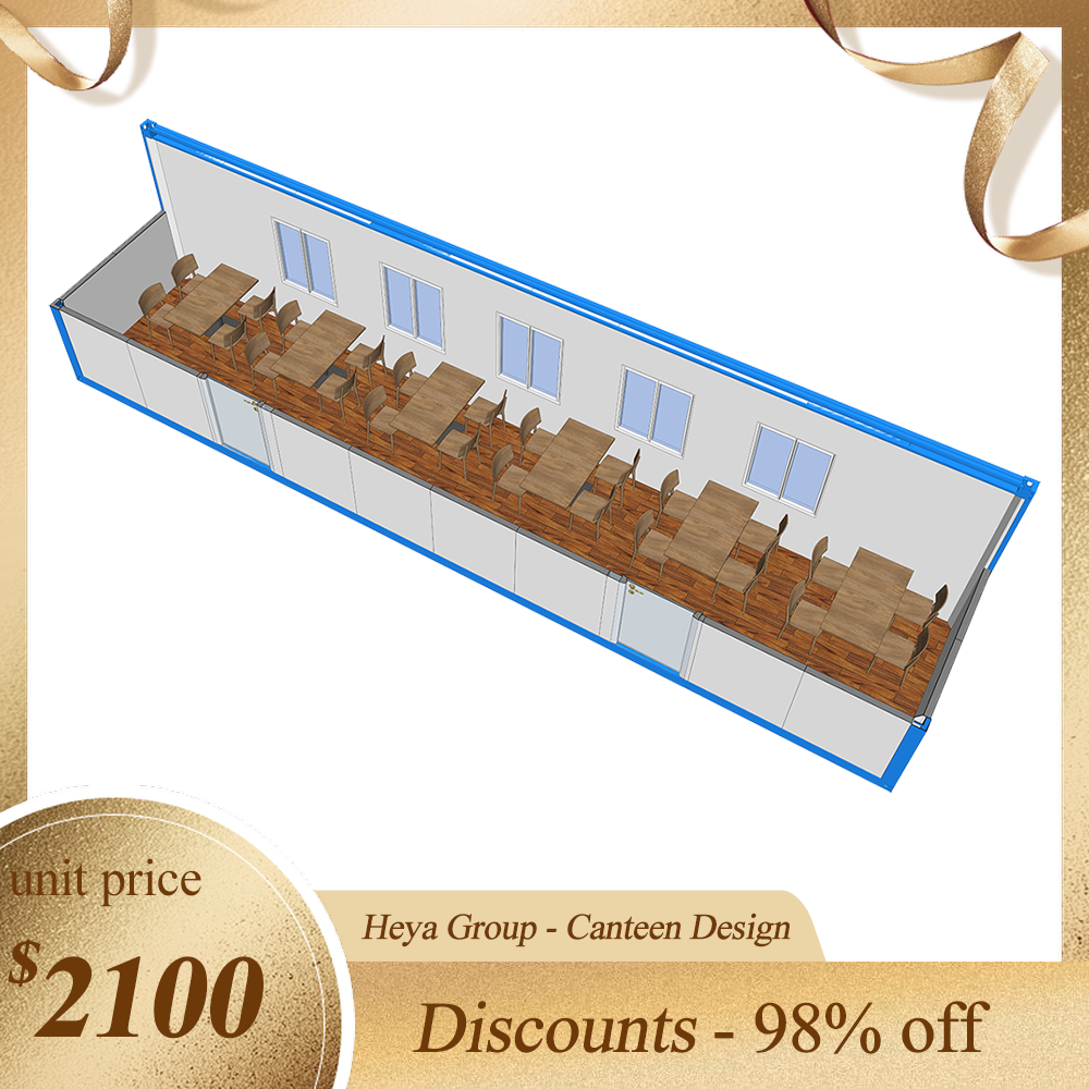 Kantin Tasarımı - Kasırgaya dayanıklı prefabrik modüler evler Kantin modülü konteyner