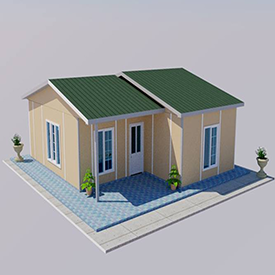 Cheap Export House Kit Steel Framed Eps Prefab House 3 Bedrooms