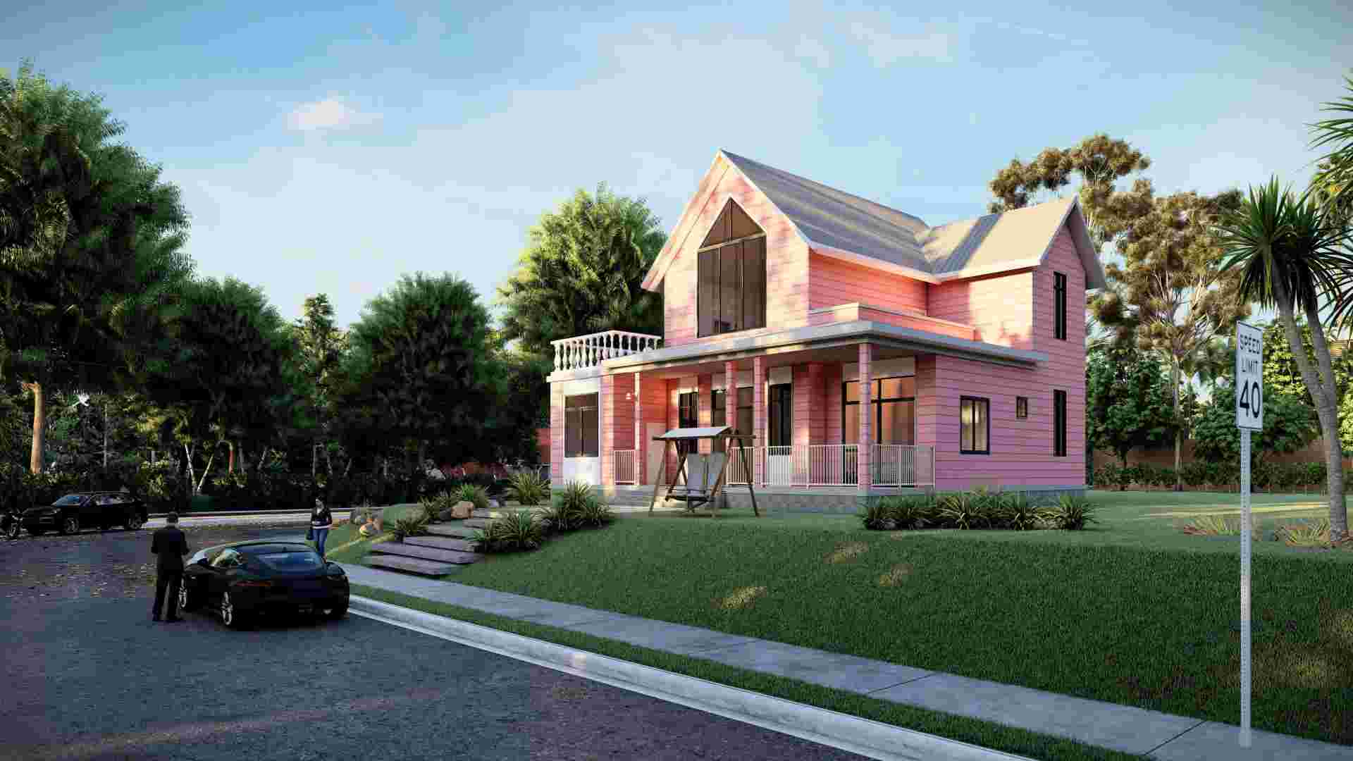 Çin Satış Popüler Lüks Çelik Yapı Evleri - QB08