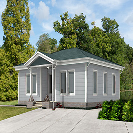 107 m2, 3 Schlafzimmer, 1 toliet China Erweiterbares Wohnhaus