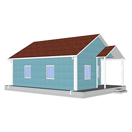 Heya-2B02-B China 2-Zimmer-Sandwichplatte Haus Versand Fertighaus Design