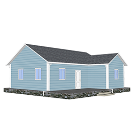 2B05-B Low cost easy building China 2 room sandwich panel house for Kenya