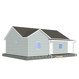 Heya-2Q06 China casa de 2 quartos medidor de luz facilmente construída casa pré-fabricada durável