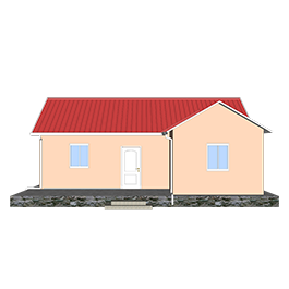 Heya-2S05 China 2 bedroom foamed cement house low price in Chile on sale