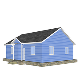 Heya-3Q02 China 3 room light gauge house fast build affordabled prefabricated house