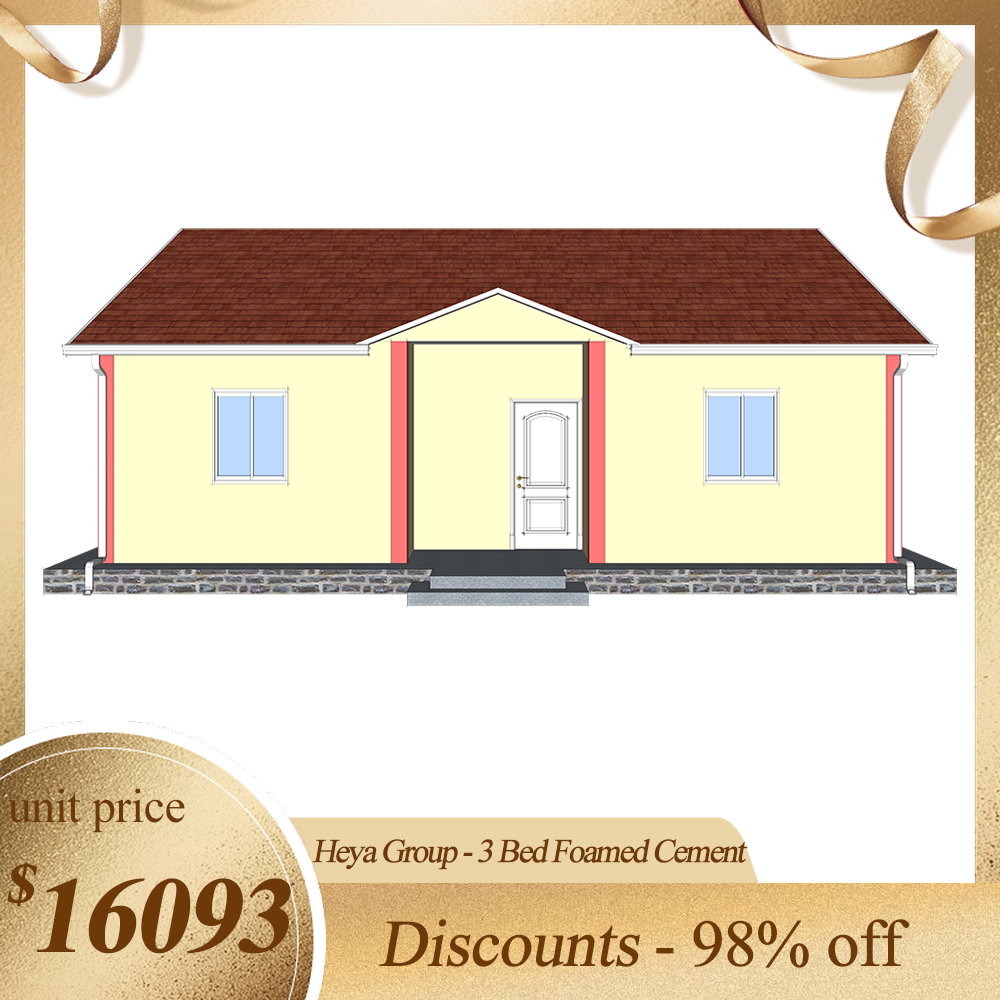 Residential - (Heya-3S01) China 3 bedroom foamed cement high quality house design on sale