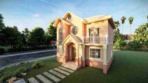 Lüks Villa - (QB02) Çelik Lüks Ön Yükseklik Evi Villa Modern Tasarım