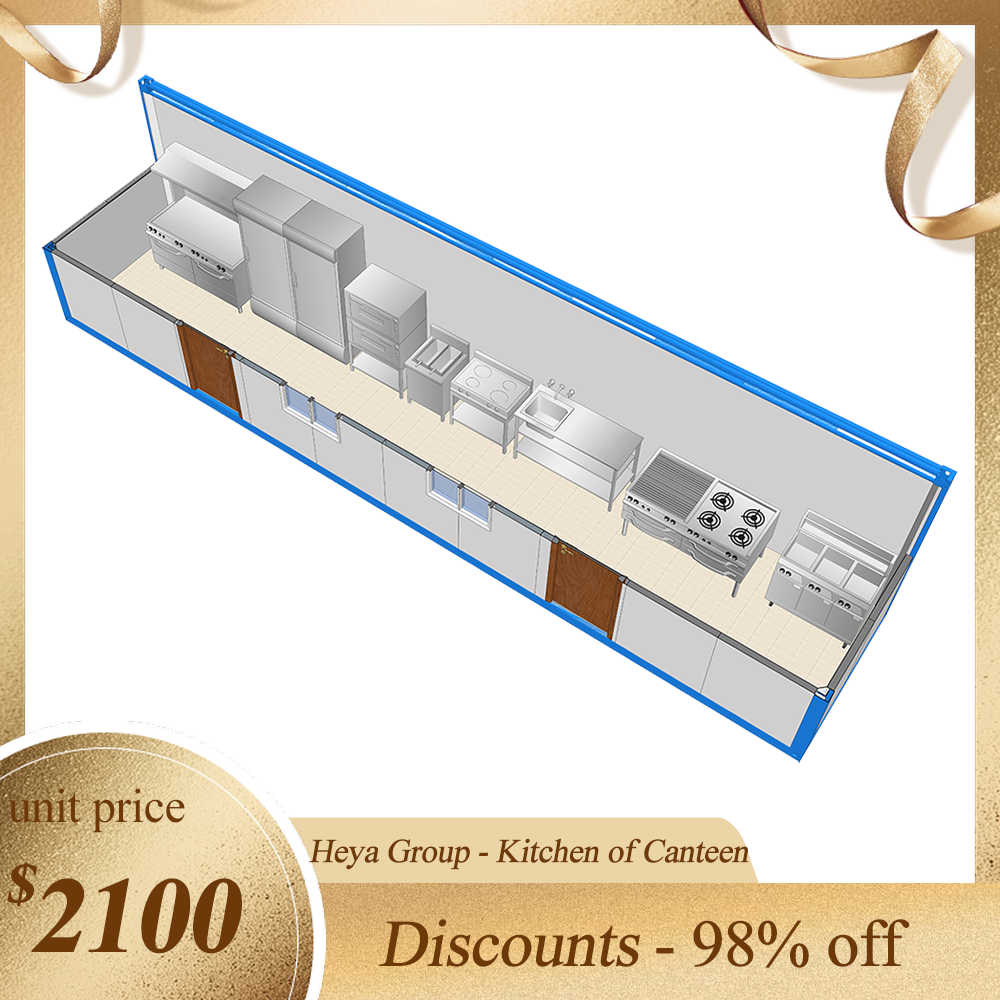 Kantin Mutfağı - Düşük Maliyetli Prefabrik Konteyner Ev Mobil Mutfak Satılık Ev Konteyner Kullanın