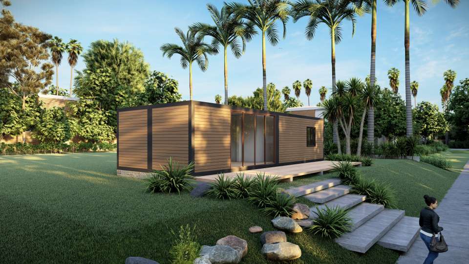 Низкая стоимость плоский пакет Prefab Building Quick Build Modular Home-1x01