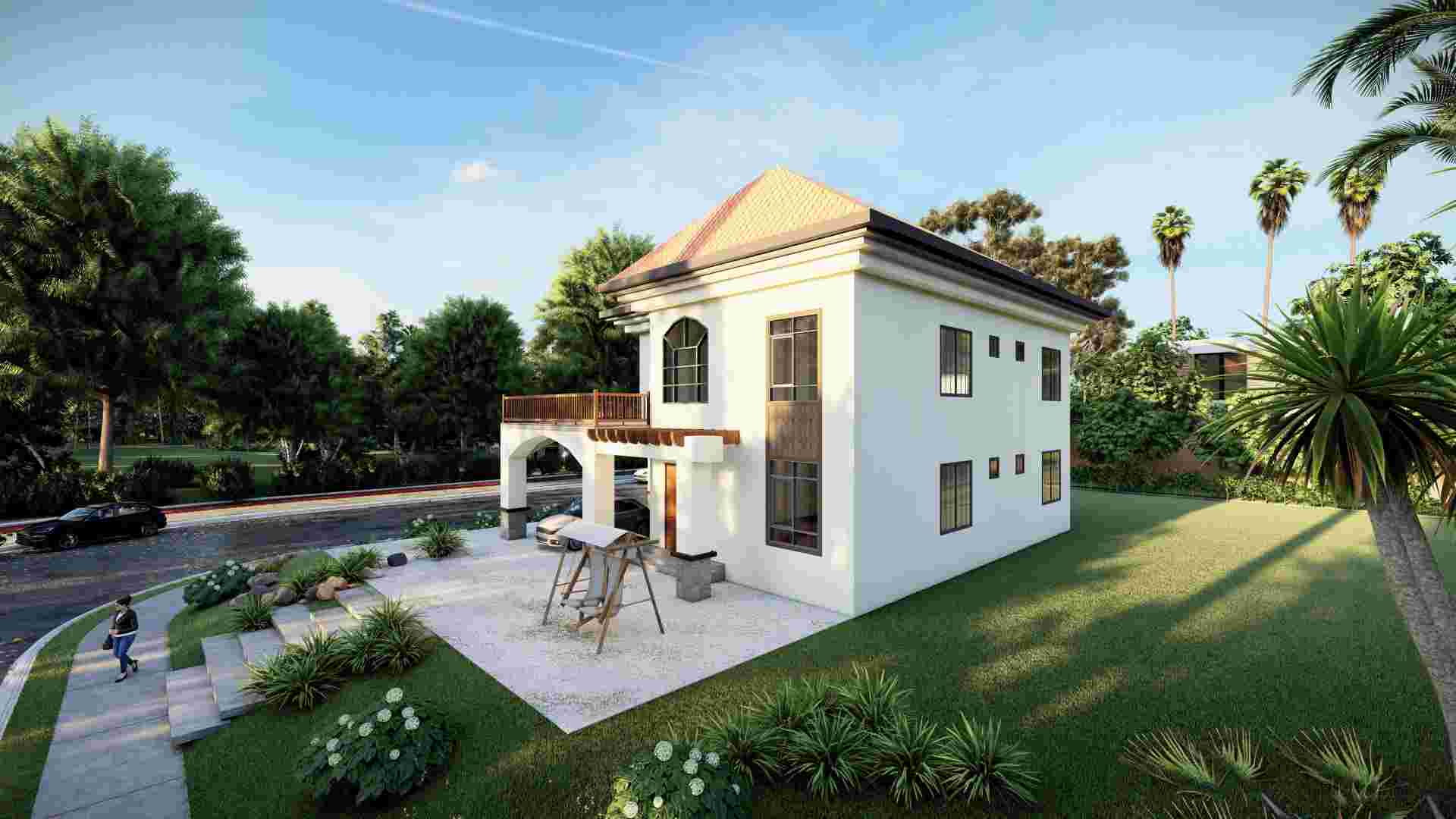 Luxury 2 Floor Prefab Living Steel Villa House -QB18