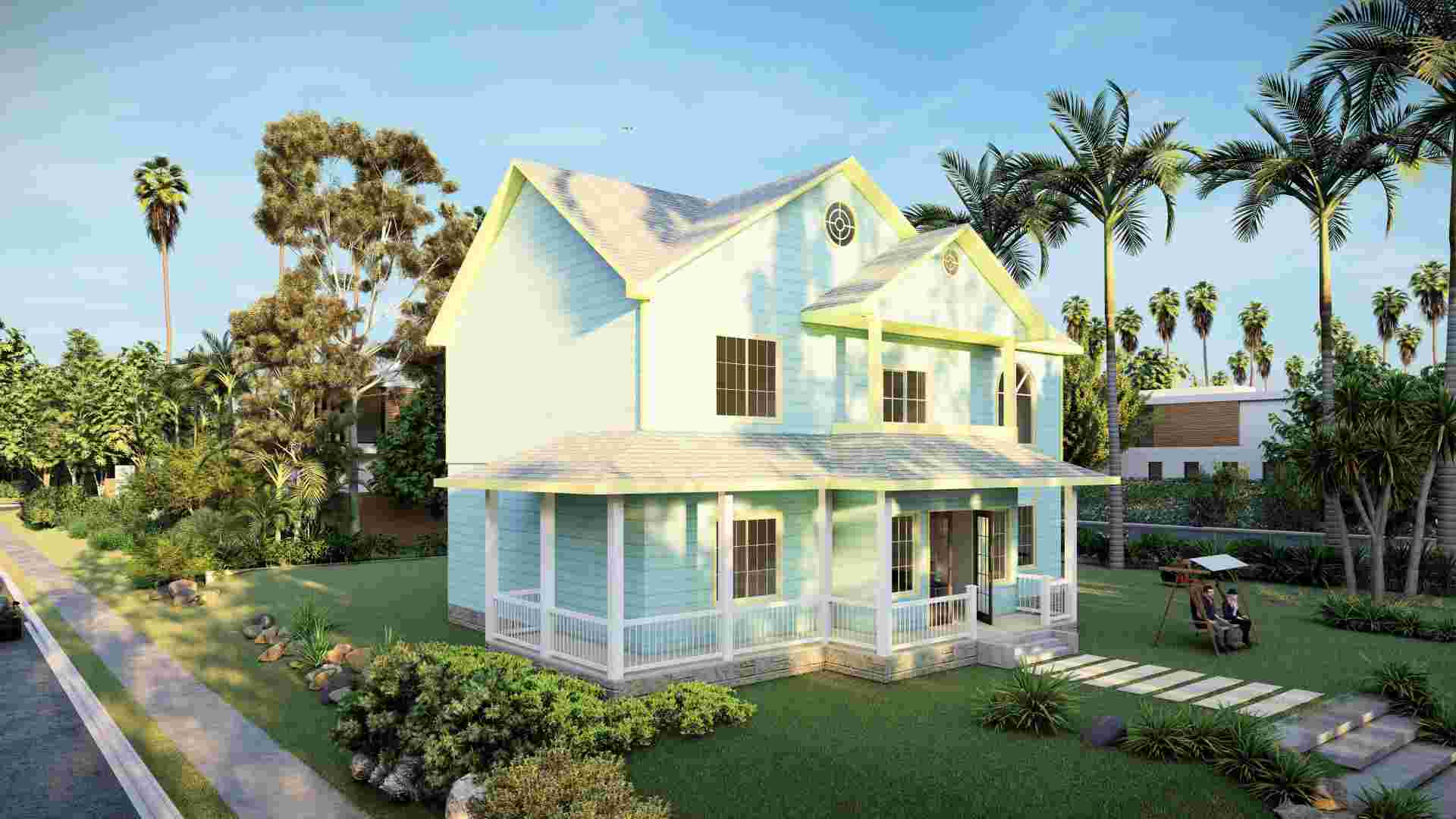 Luxus schöne Stahlvillen hochwertige Baugruppe Leichte Stahlrahmenhäuser zum Verkauf - QB23