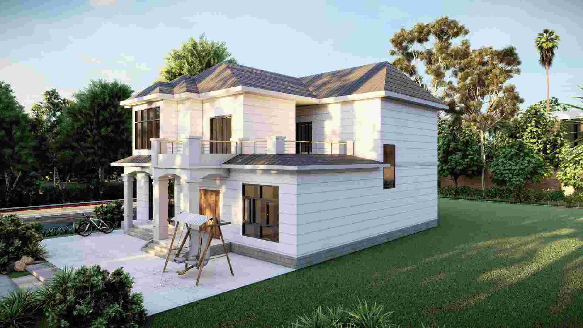 Light Steel House Chine Villa en acier Populaire Villa moderne Kits Plan complet - QB31