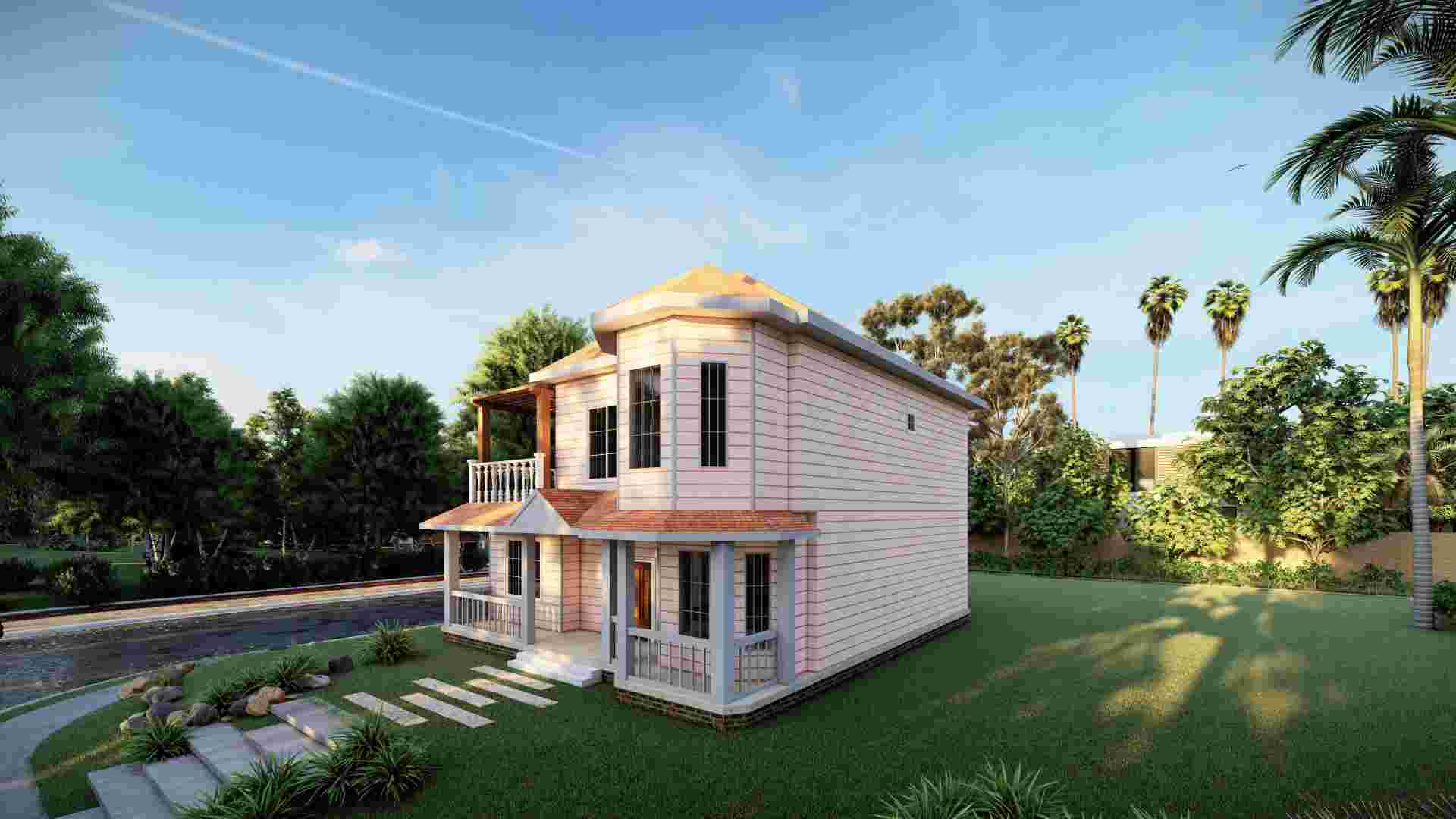 Luxus-professionelles Design China Light Steel Villa Haus -QB14