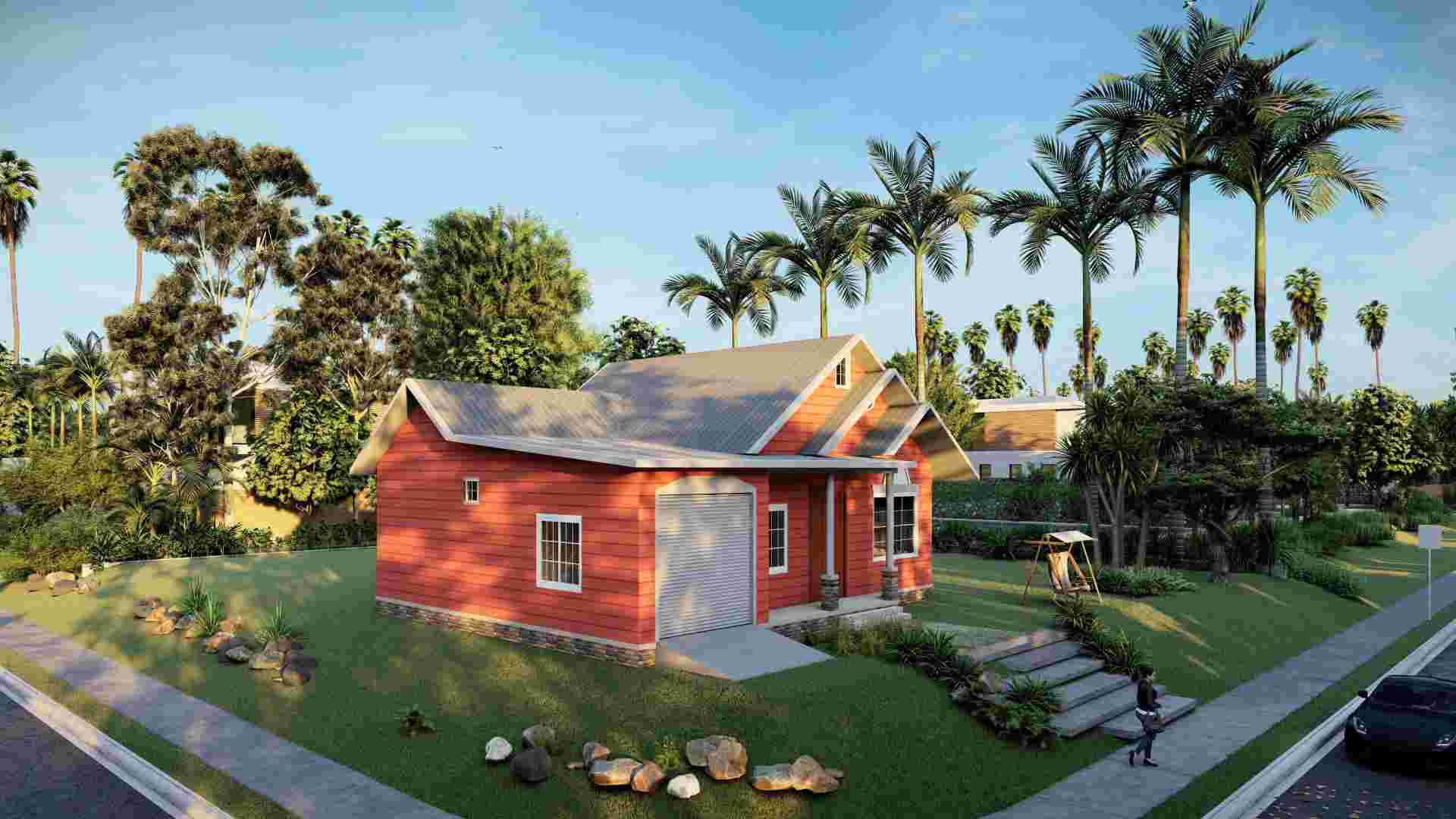 Lüks Villa - (QB07) Heya Prefabrik Ev Bina Maliyetleri Önceden Yapılmış Çelik Binalar Polonya Projesi