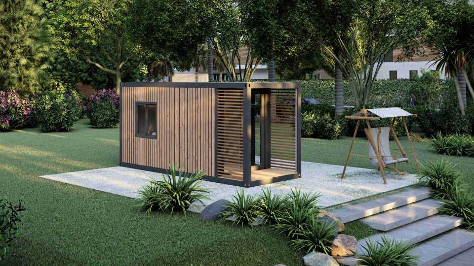 Lüks hazır yapılmış prefabrik konteyner ofis evi -1x02