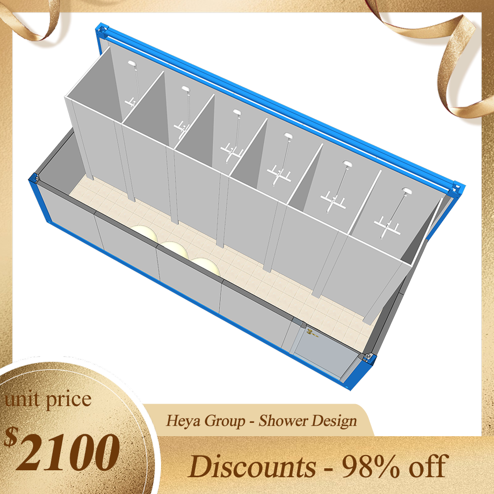 Design de chuveiro - Heya Qualidade superior Fácil construção Casa de chuveiro modular portátil pré-fabricada barata para venda