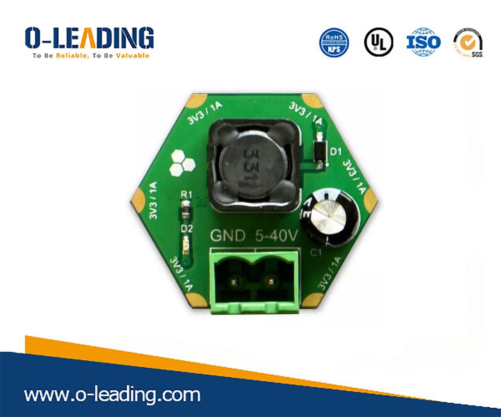 3.3V/1A DC-DC Power Supply (H03R0x)