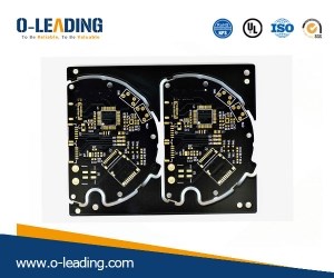 Black soldermask الدوائر المطبوعة مجلس ، الغمر الذهب