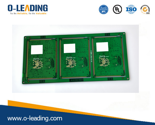 Carte PCB ENIG à 8 couches multiples avec demi-trou plaqué, carte de circuit imprimé à demi-trou PTH pour le contrôle industriel