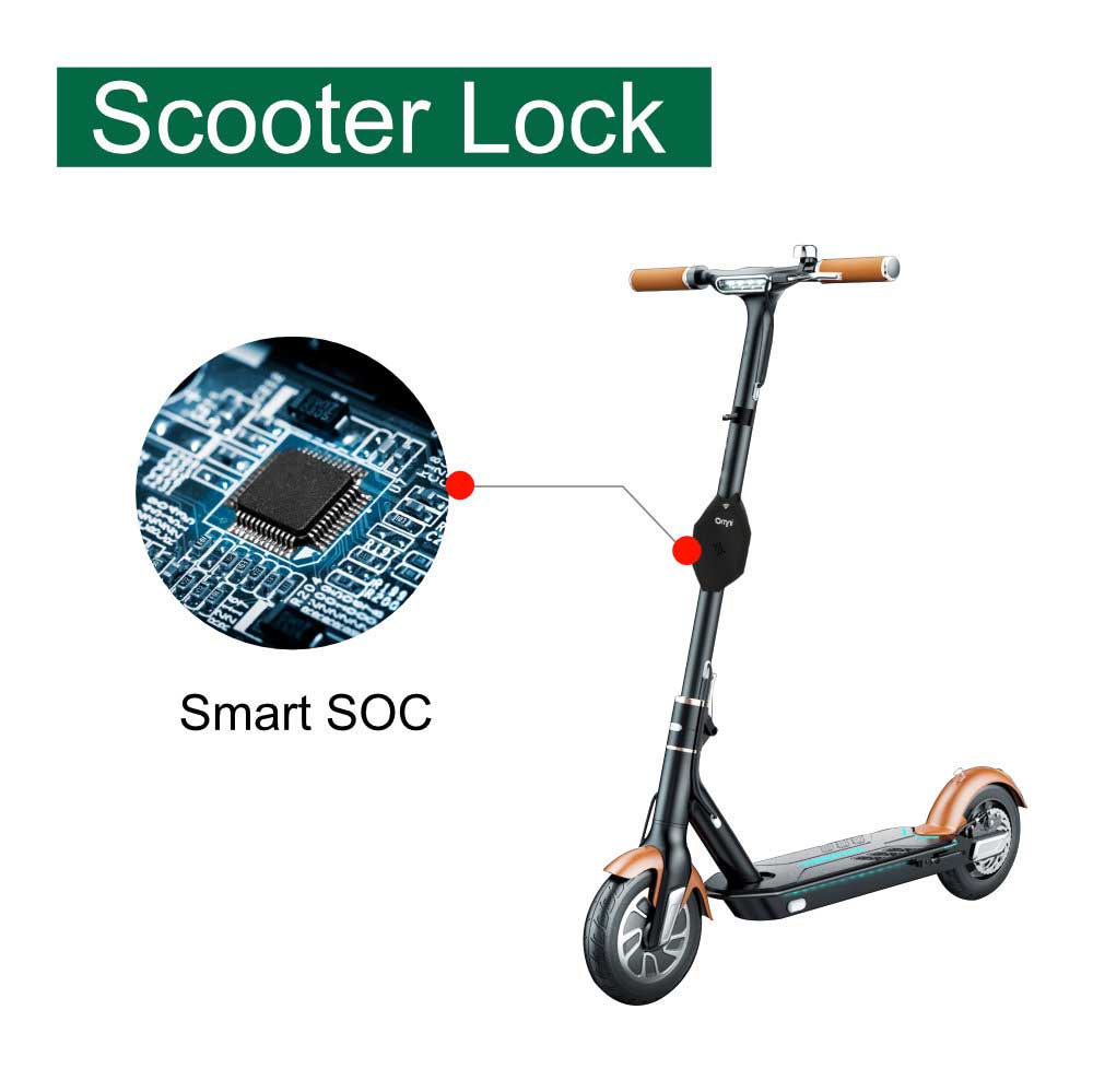 Partage du verrou de scooter électrique pour scanner le code QR, scooter déverrouillé avec suivi GPS et système d'alarme antivol