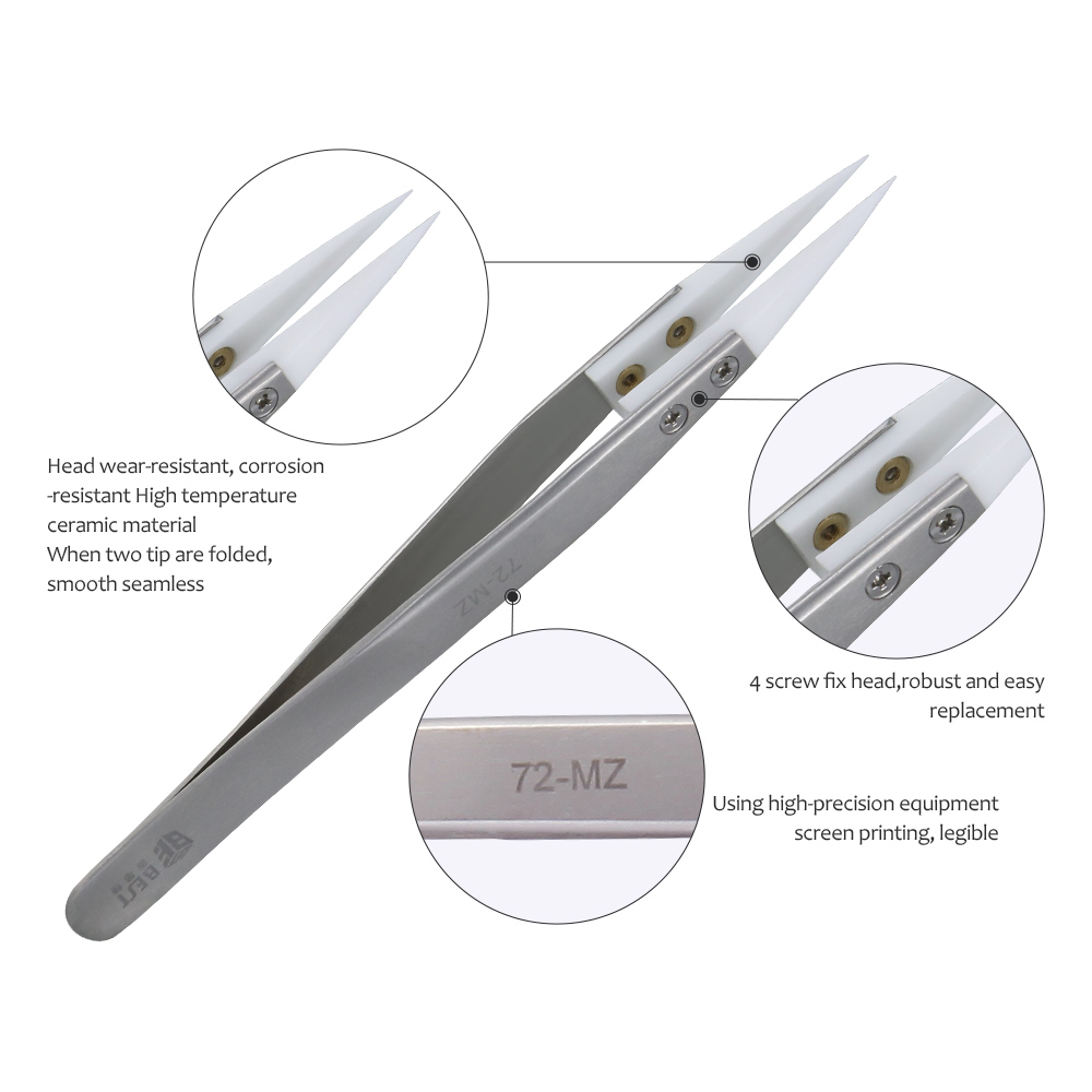 72-MZ ceramic tweezers lately popular dry herb e cigarette accessories Ceramics Tweezers