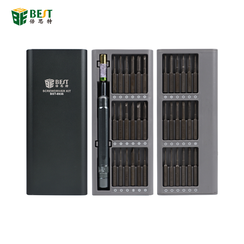 BEST 38 in 1 Multifunctional Precision Screwdriver Set Iphone Notebook Computer Repair Magnetic Screwdriver Bit with LED Light