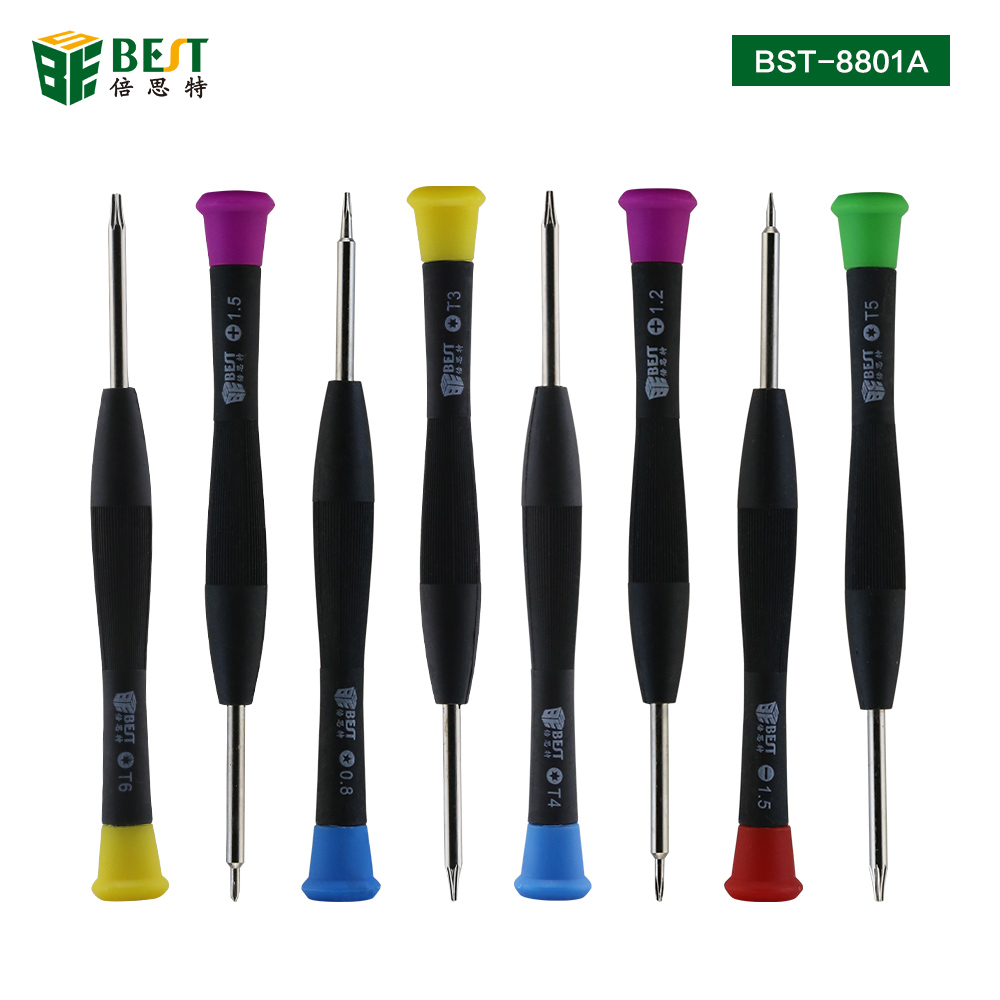 BEST-8801A 8pcs Multifunktions-Schraubendreher-Set Handy-Reparatur-Werkzeuge